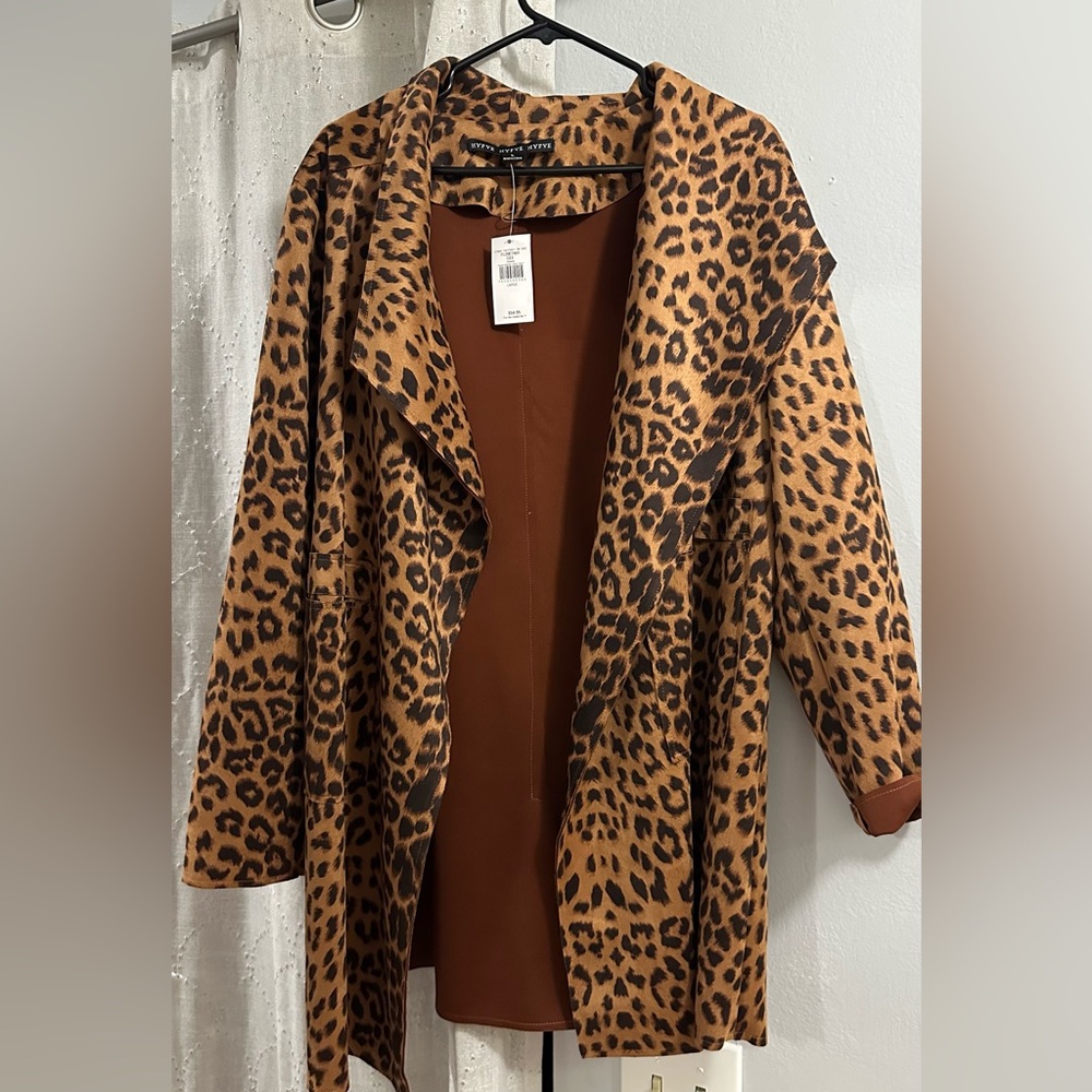 Long super soft cheetah blazer